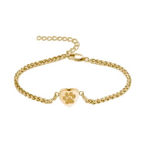 Pulsera Huella Corazón - Gold