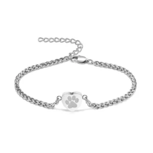 Pulsera Huella Corazón – Silver
